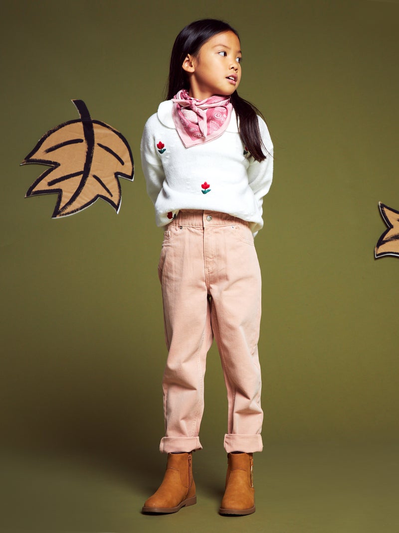 Pantalón vaquero con corte mom ROSA - Kiabi