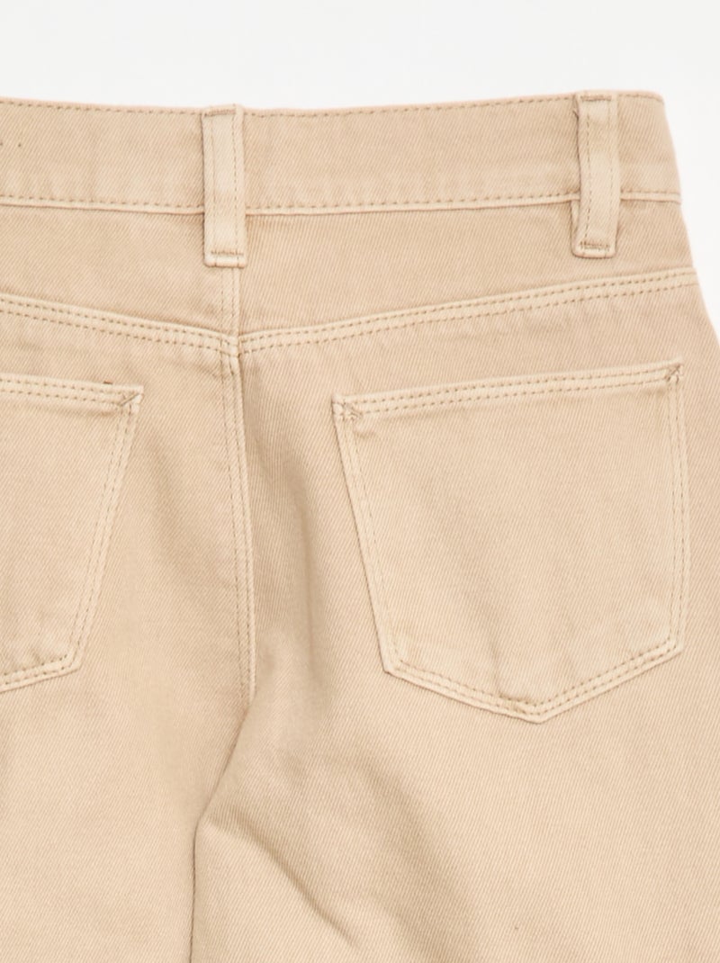 Pantalón vaquero con múltiples bolsillos Beige - Kiabi