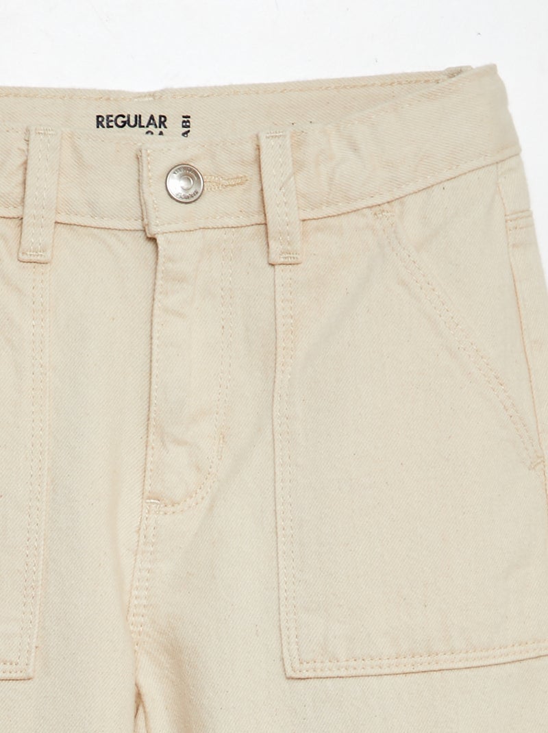 Pantalón vaquero con múltiples bolsillos BLANCO - Kiabi