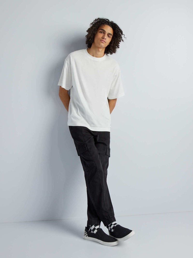 Pantalón vaquero con múltiples bolsillos NEGRO - Kiabi