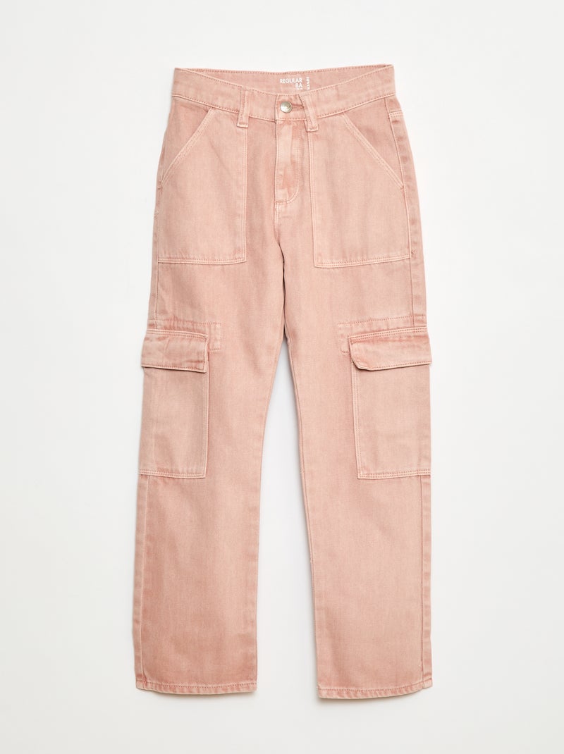 Pantalón vaquero con múltiples bolsillos Rosa - Kiabi