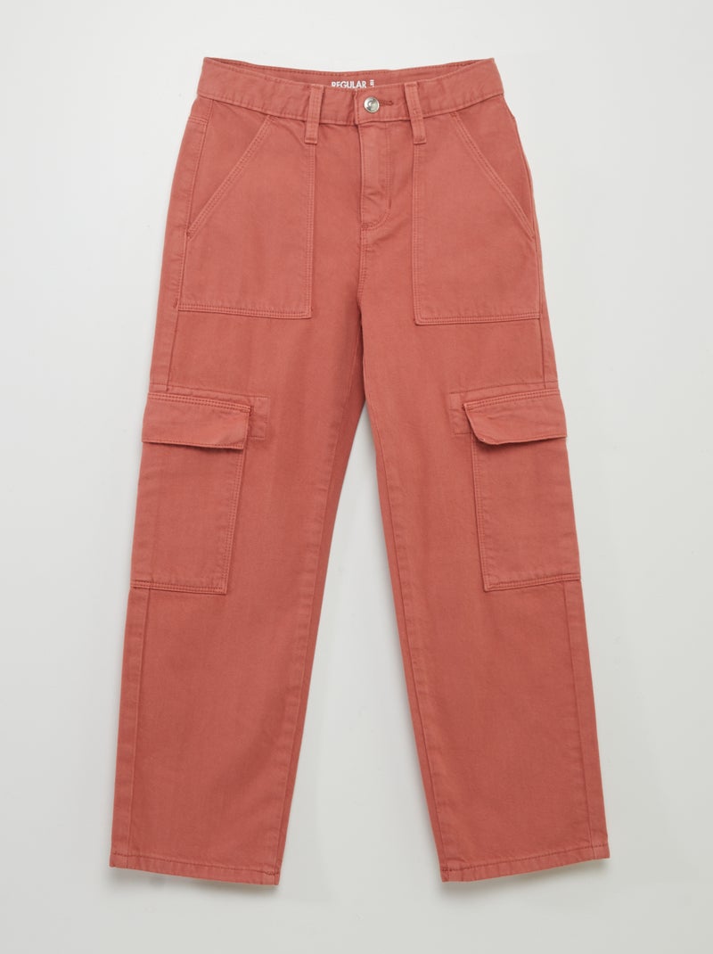 Pantalón vaquero con múltiples bolsillos ROSA - Kiabi