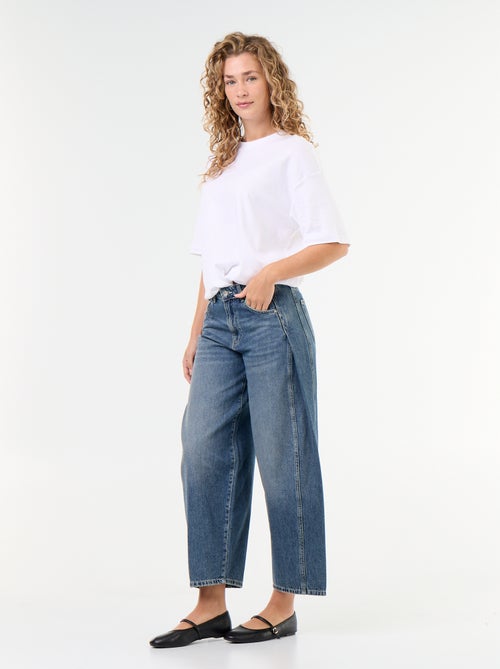 Pantalón Vaquero con pinzas fantasía - Kiabi