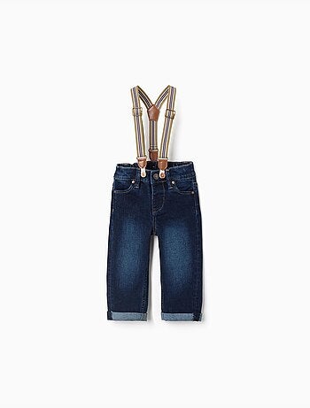 Pantalón vaquero con tirantes desmontables
