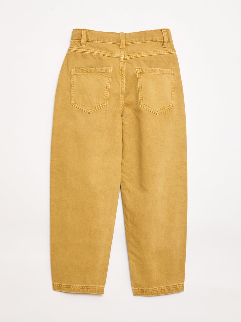 Pantalón vaquero corte ancho globo Amarillo - Kiabi