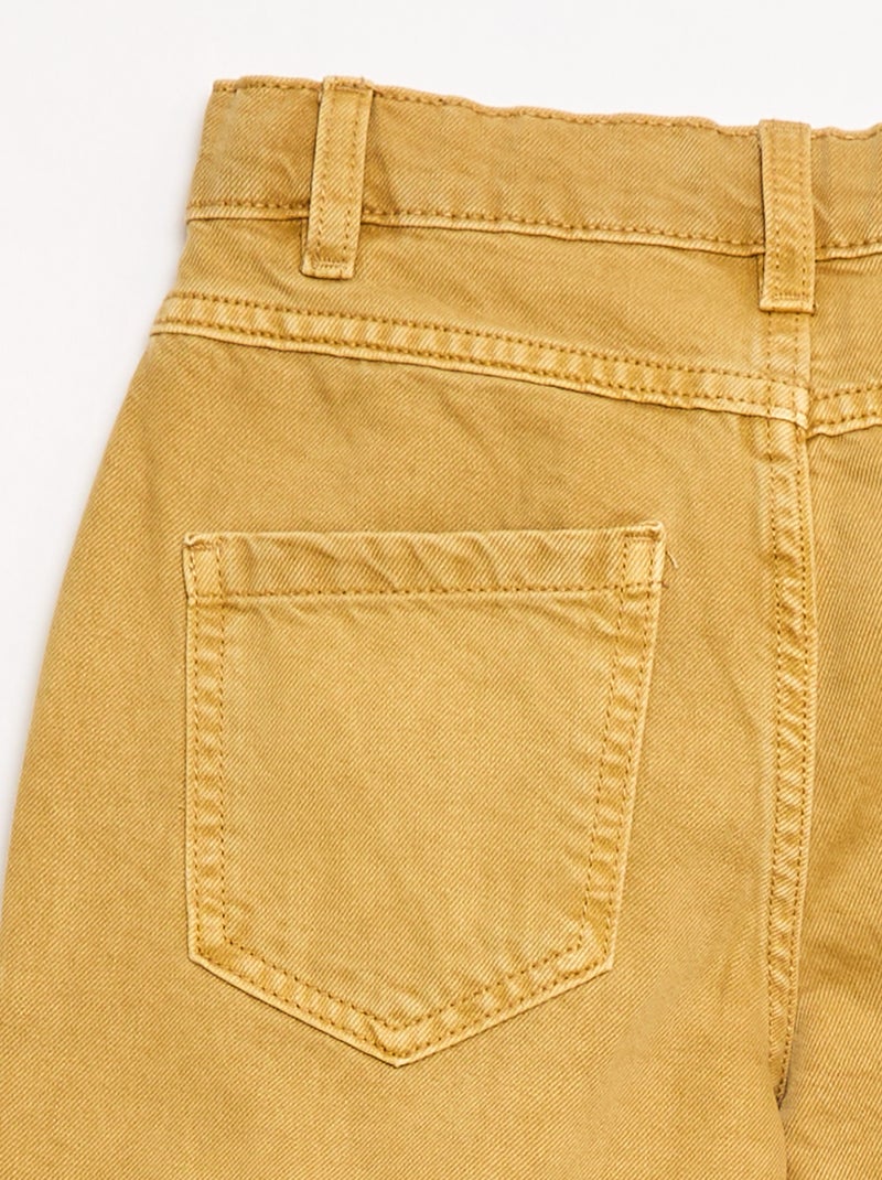 Pantalón vaquero corte ancho globo Amarillo - Kiabi