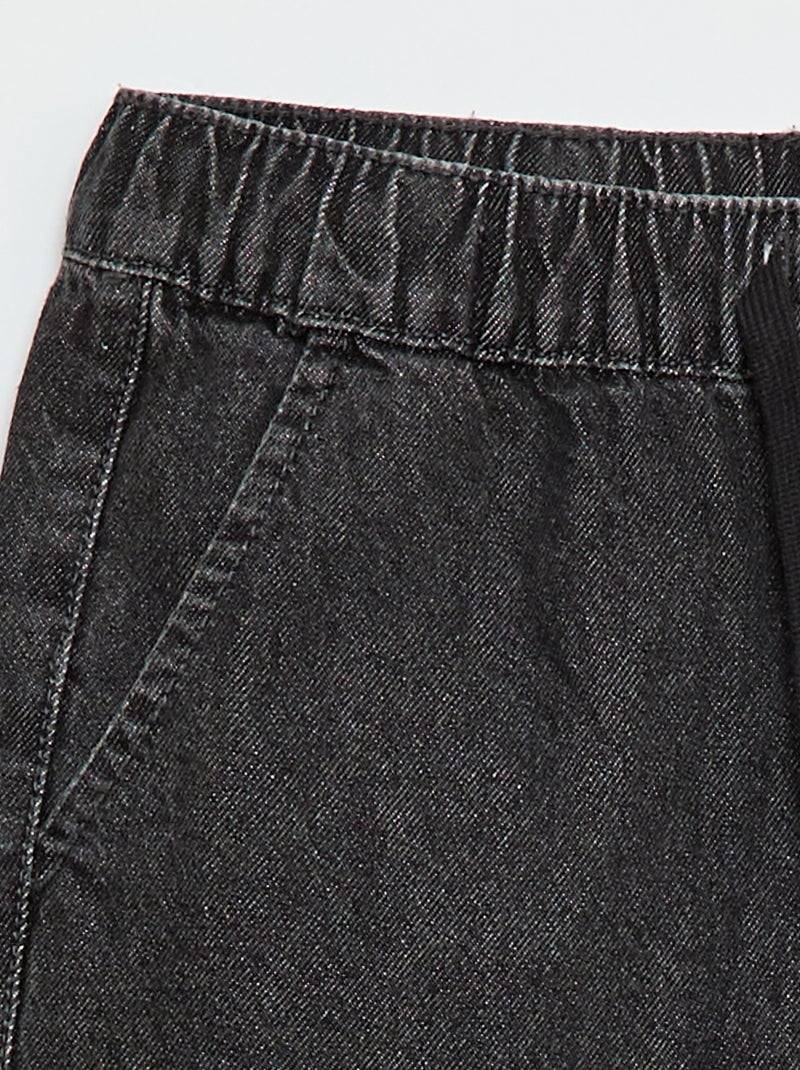 Pantalón vaquero corte jogger Gris - Kiabi