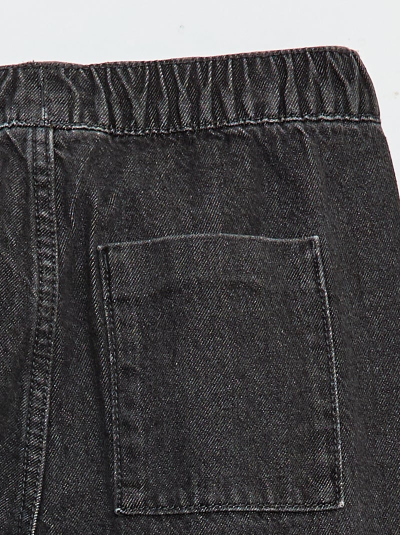 Pantalón vaquero corte jogger Gris - Kiabi