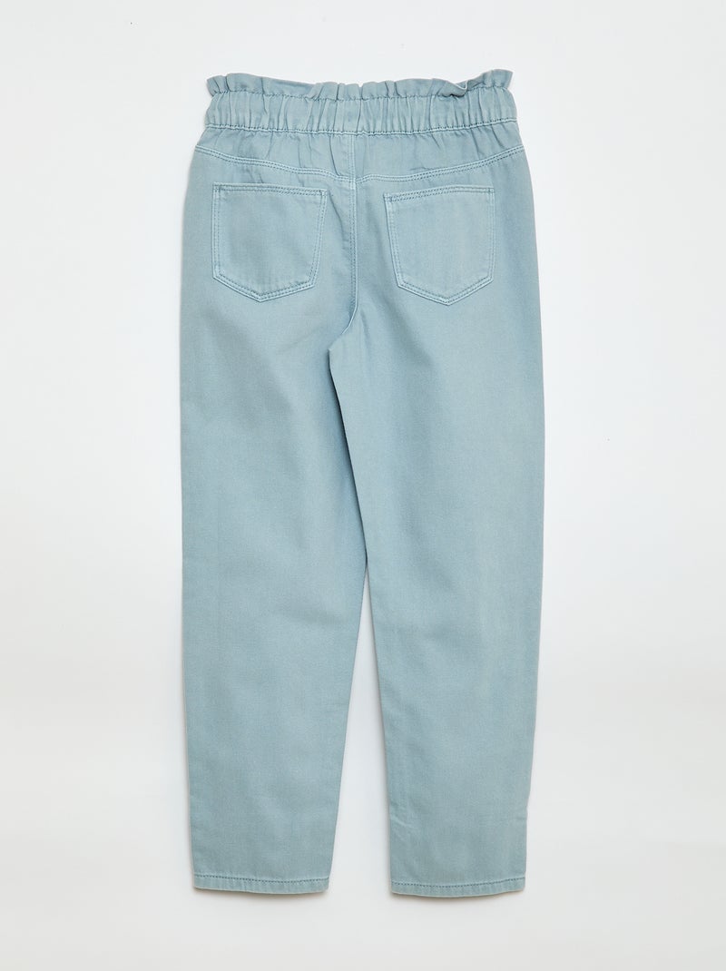 Pantalón vaquero corte mom con estampado Azul - Kiabi