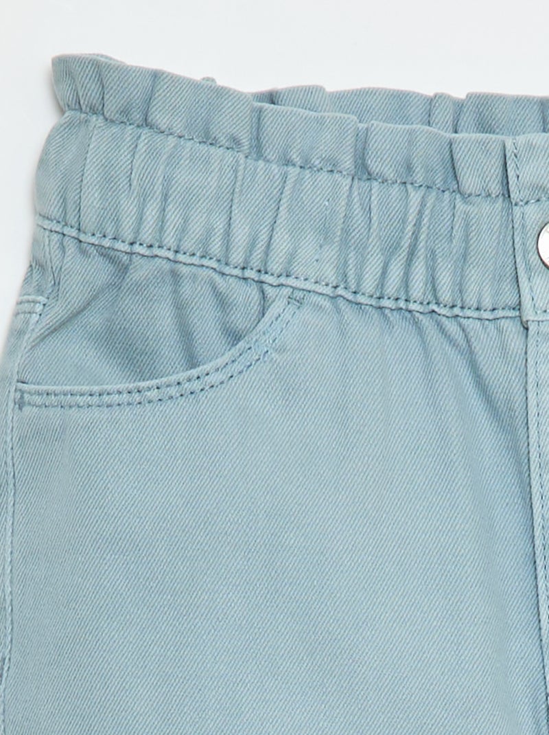 Pantalón vaquero corte mom con estampado Azul - Kiabi