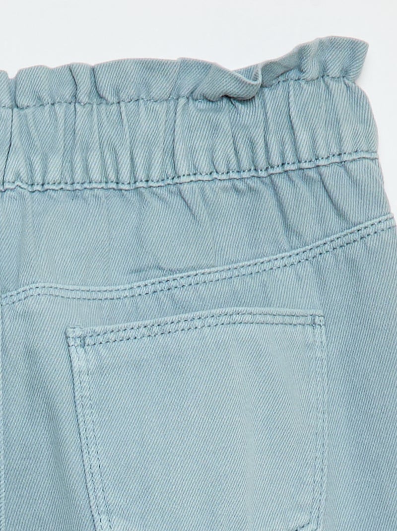 Pantalón vaquero corte mom con estampado Azul - Kiabi