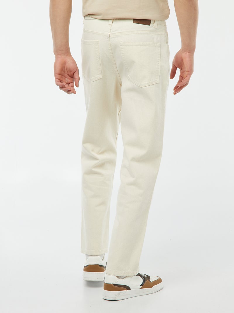 Pantalón vaquero corte relaxed BLANCO - Kiabi