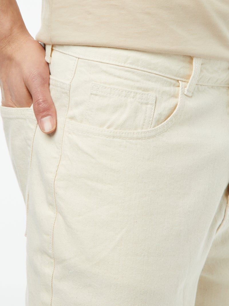 Pantalón vaquero corte relaxed BLANCO - Kiabi
