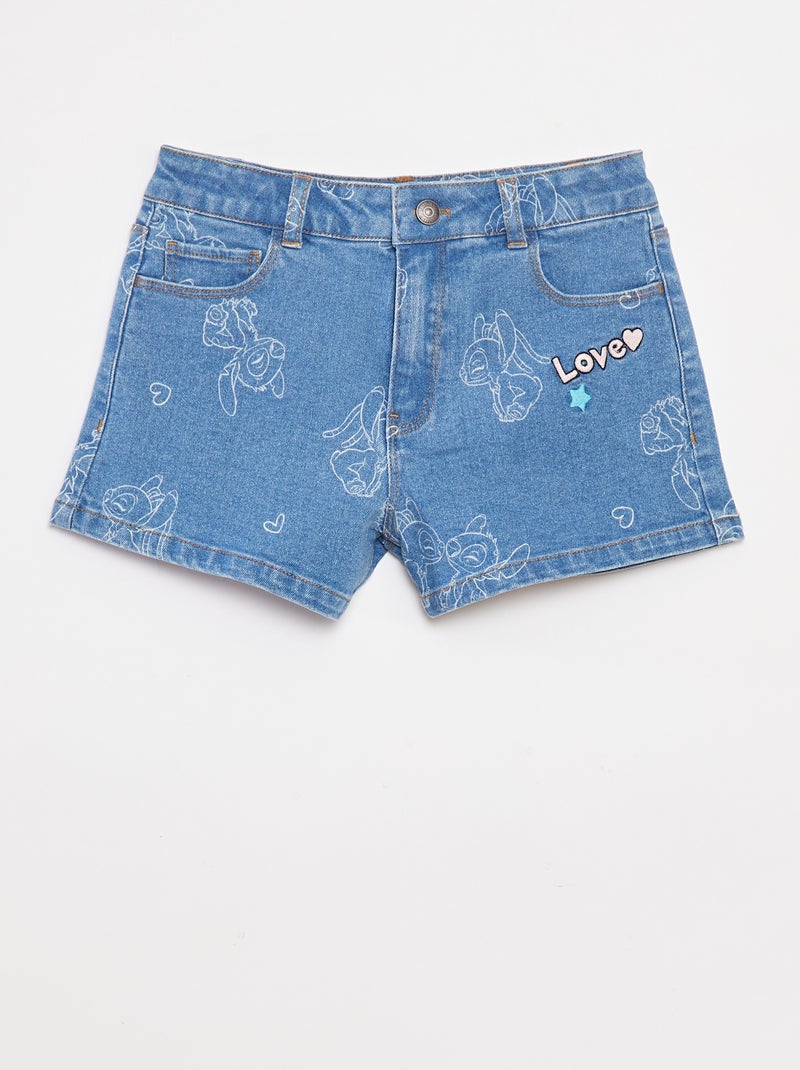 Pantalón vaquero corto 'Disney' Azul - Kiabi