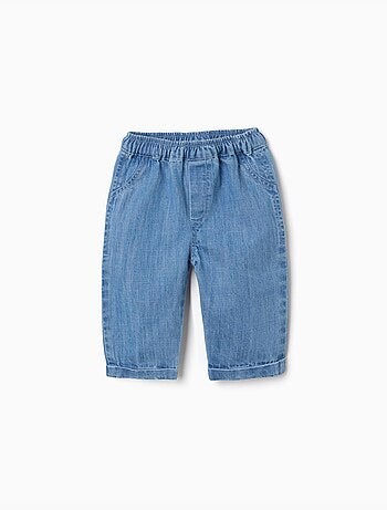 Pantalón vaquero de algodón con cintura elástica