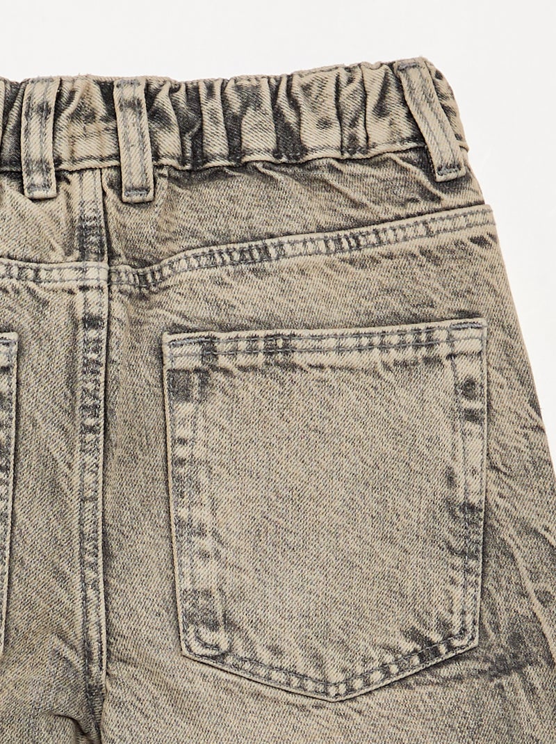 Pantalón vaquero de corte ancho Gris - Kiabi