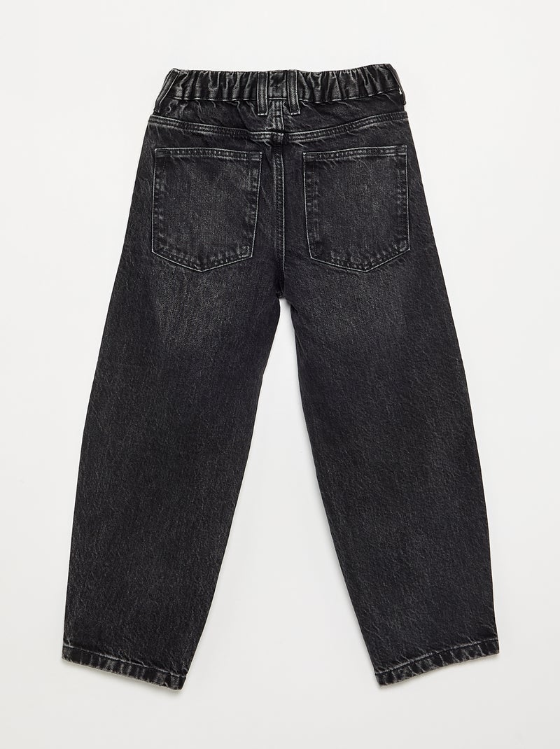 Pantalón vaquero de corte ancho Negro - Kiabi