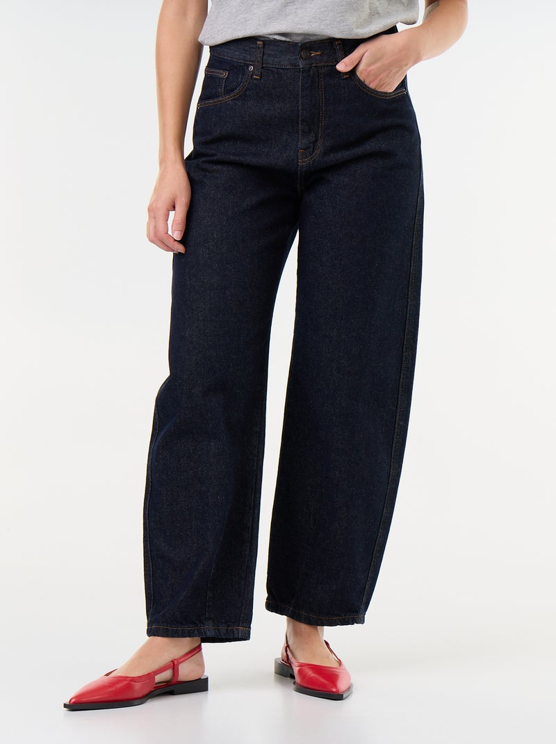 Pantalón vaquero de corte barrel ancho Azul - Kiabi
