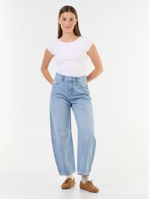 Pantalón vaquero de corte barrel ancho - Kiabi Pantalón vaquero de corte barrel ancho - Kiabi