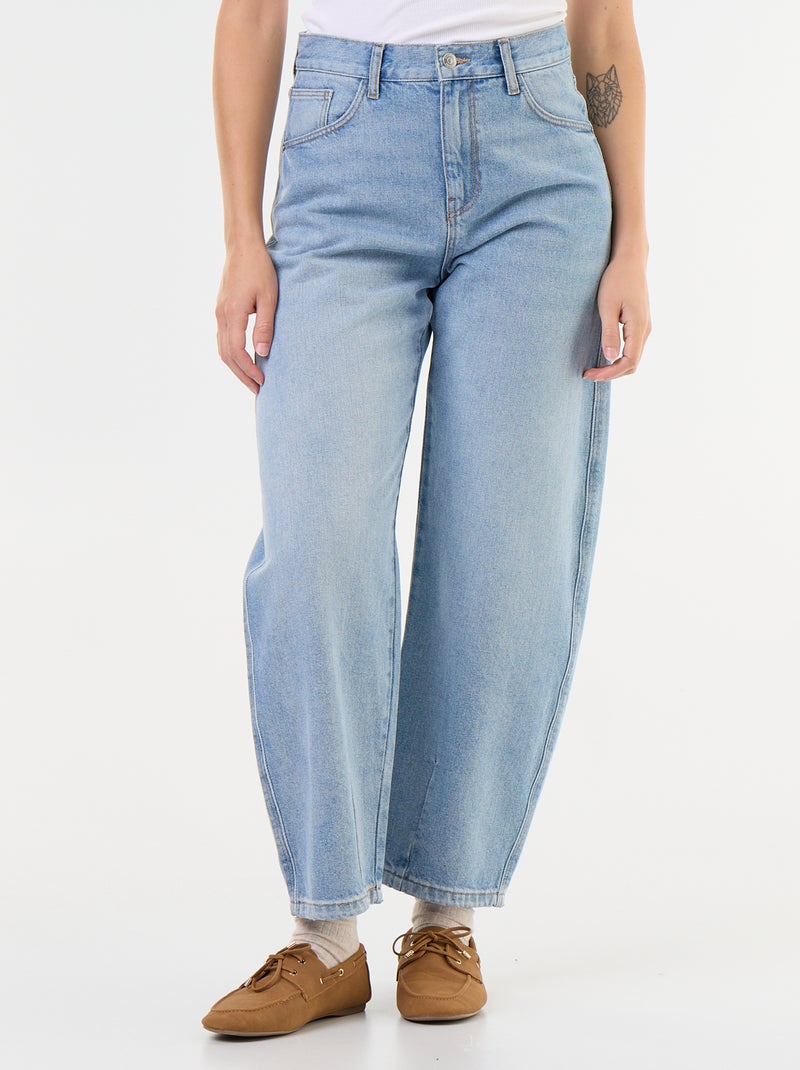 Pantalón vaquero de corte barrel ancho Azul - Kiabi