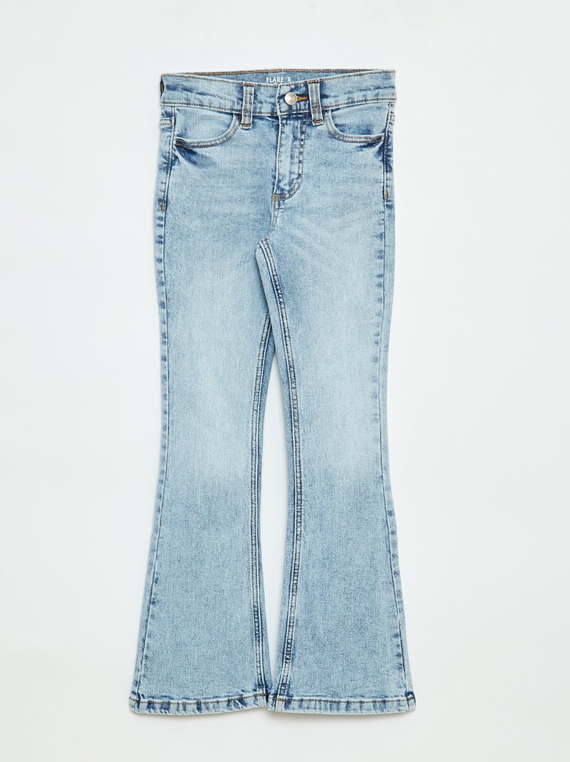 Pantalón vaquero de corte flare - Corte más cómodo Azul - Kiabi
