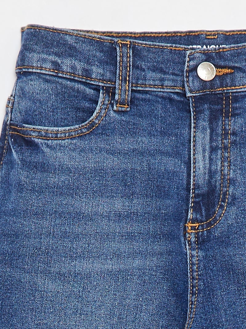 Pantalón vaquero de corte recto Corte más cómodo Azul - Kiabi