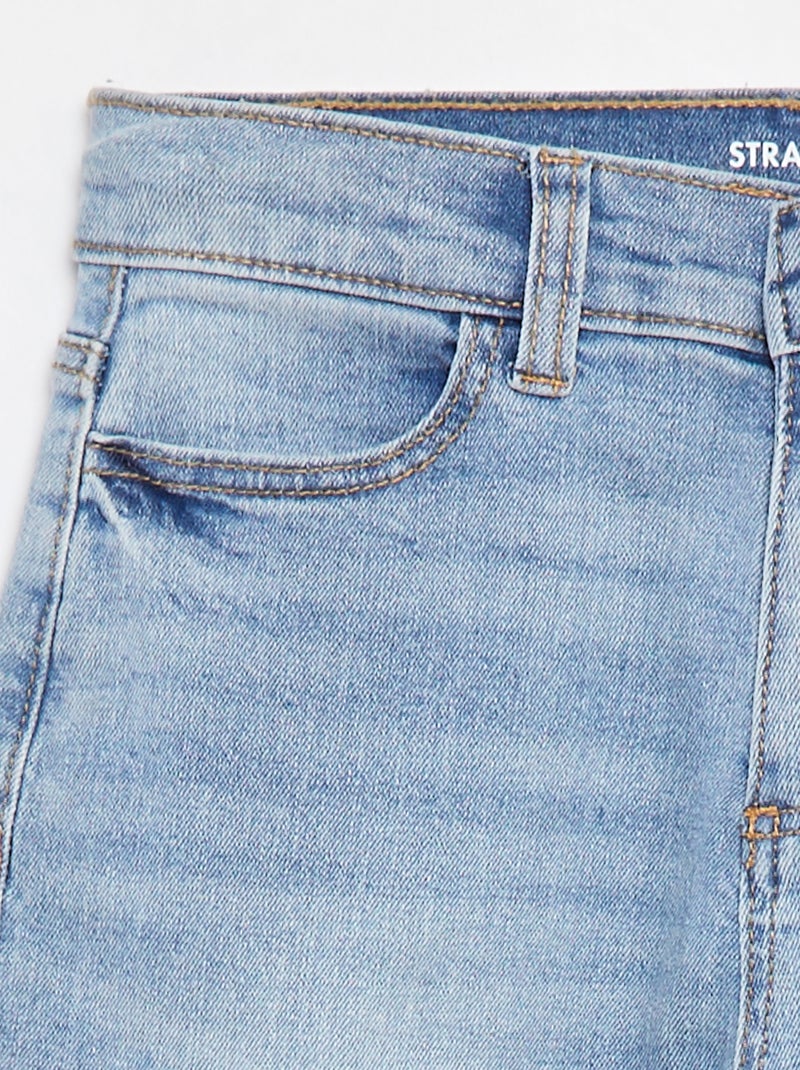 Pantalón vaquero de corte recto Corte más cómodo Azul - Kiabi
