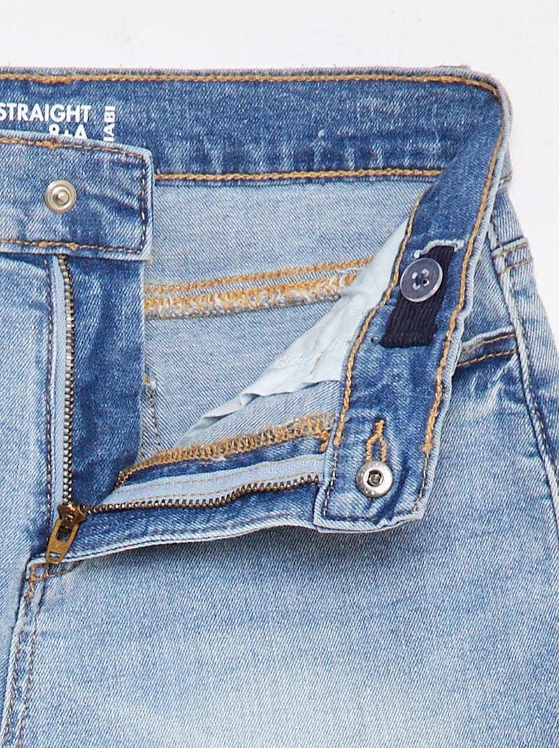 Pantalón vaquero de corte recto Corte más cómodo Azul - Kiabi