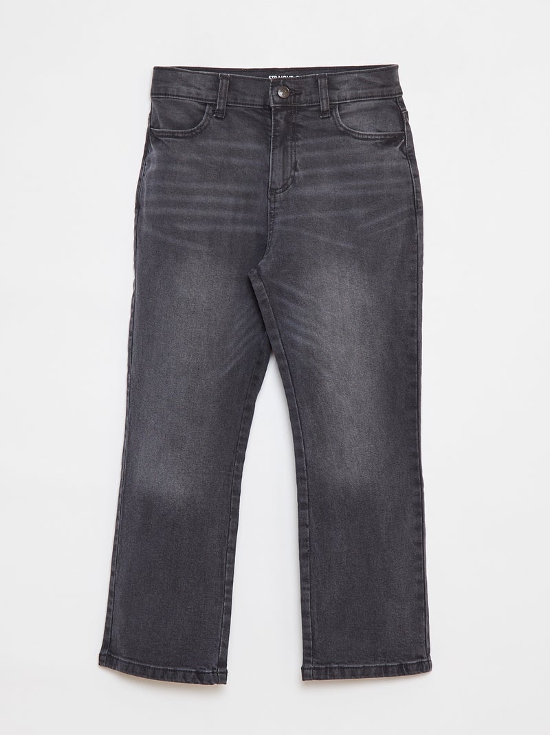 Pantalón vaquero de corte recto Corte más cómodo Gris - Kiabi