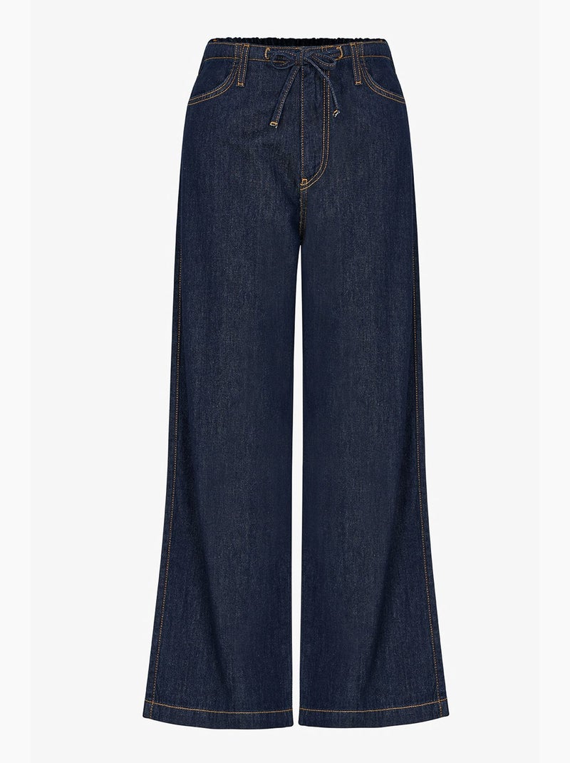 Pantalón vaquero de corte recto penti Azul ultramar - Kiabi