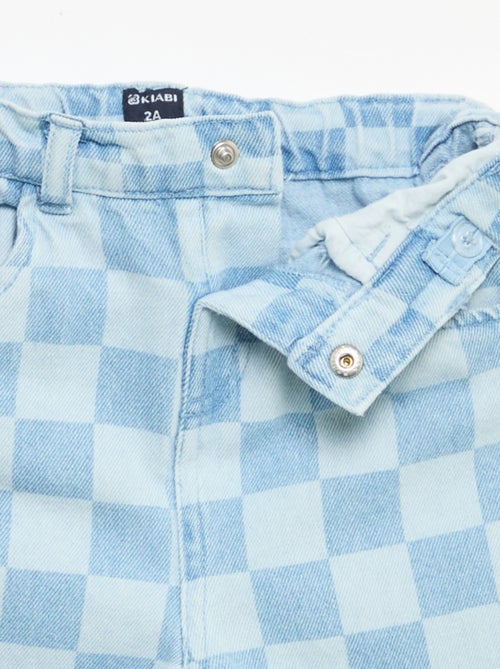 Pantalón vaquero de cuadros - Kiabi Pantalón vaquero de cuadros - Kiabi