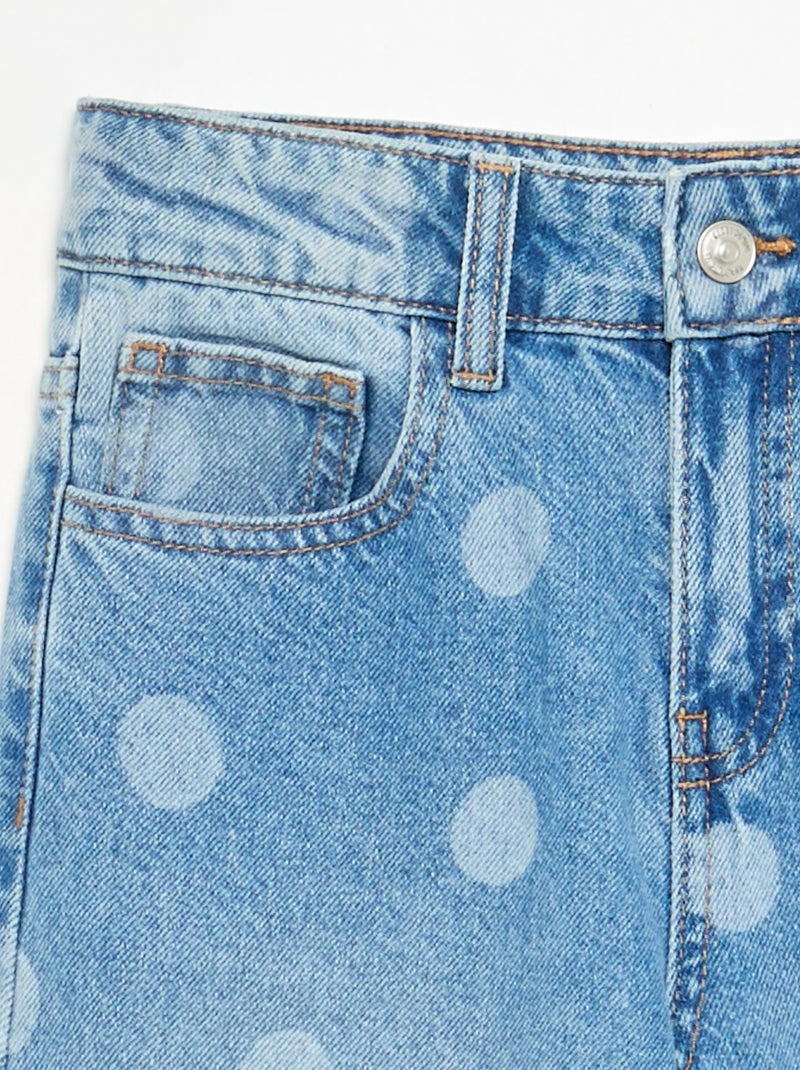 Pantalón vaquero de lunares Azul - Kiabi