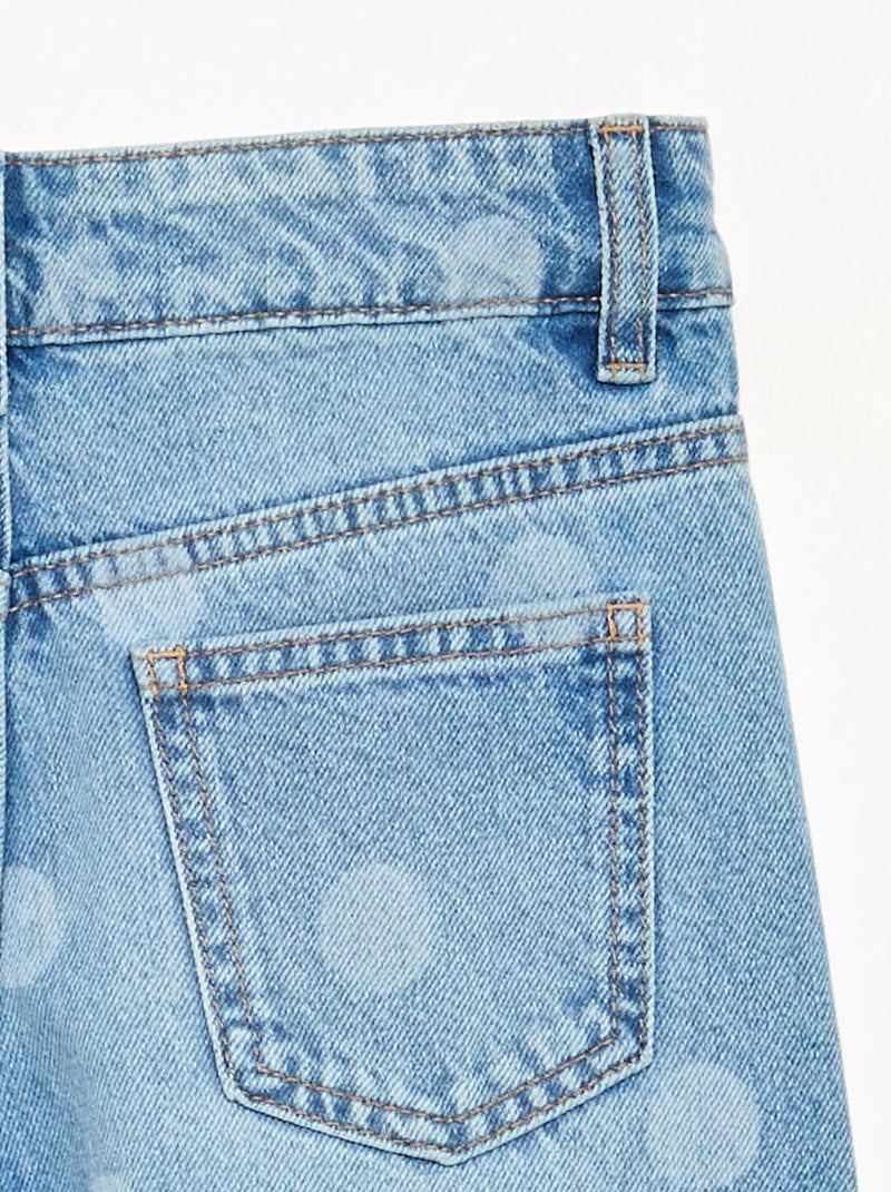 Pantalón vaquero de lunares Azul - Kiabi