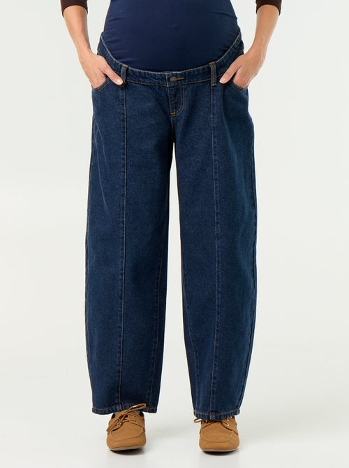 Pantalón vaquero de maternidad corte barrel - Kiabi