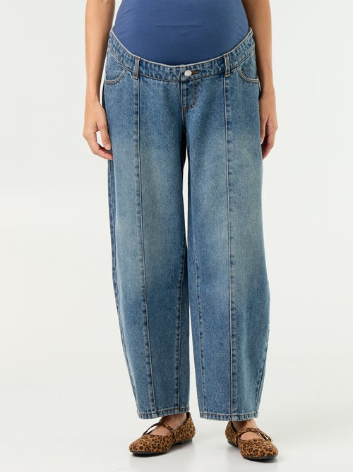 Pantalón vaquero de maternidad corte barrel - Kiabi