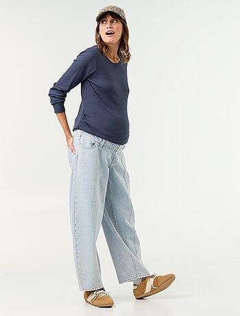 Pantalón vaquero de maternidad corte barrel