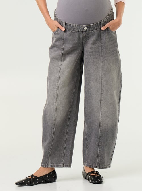Pantalón vaquero de maternidad corte barrel - Kiabi