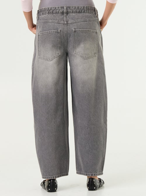 Pantalón vaquero de maternidad corte barrel - Kiabi