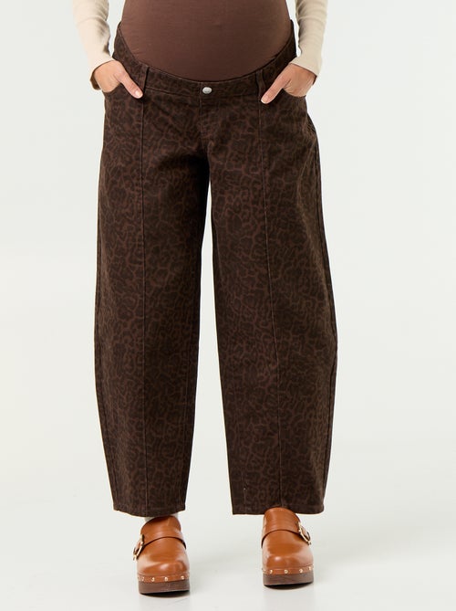 Pantalón vaquero de maternidad corte barrel - Kiabi