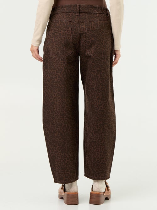 Pantalón vaquero de maternidad corte barrel - Kiabi