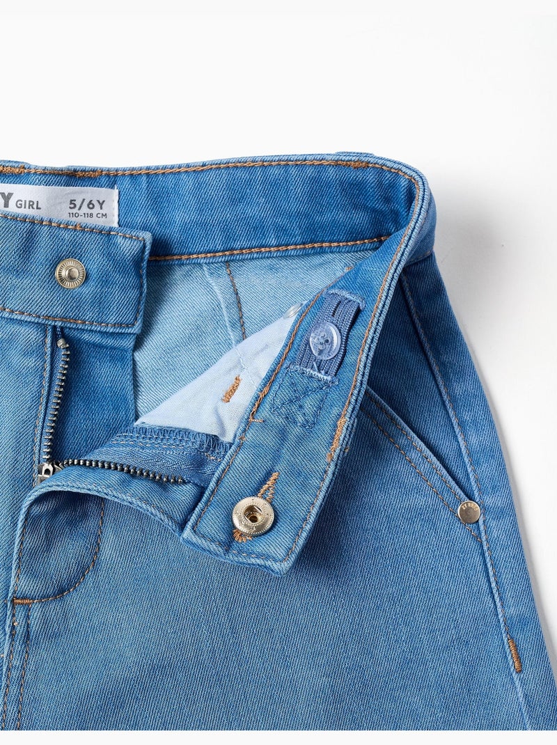 Pantalón vaquero de pierna ancha Azul claro - Kiabi