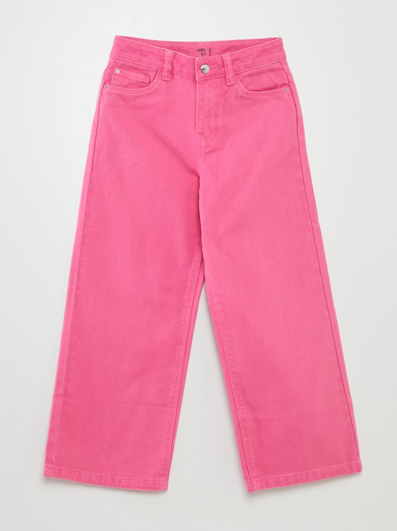 Pantalón vaquero de tiro alto wide leg ROSA - Kiabi