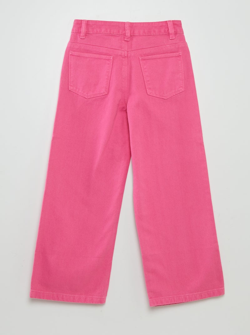 Pantalón vaquero de tiro alto wide leg ROSA - Kiabi