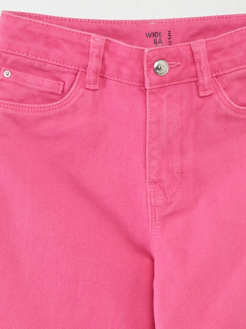 Pantalón vaquero de tiro alto wide leg ROSA - Kiabi