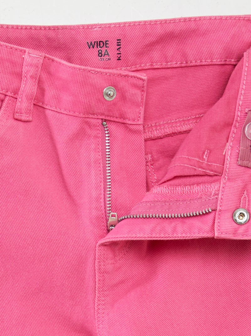 Pantalón vaquero de tiro alto wide leg ROSA - Kiabi