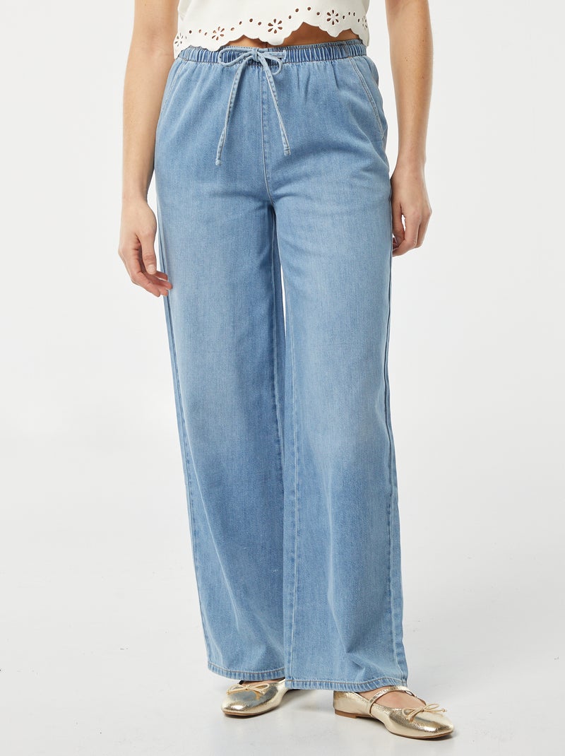 Pantalón vaquero elástico AZUL - Kiabi