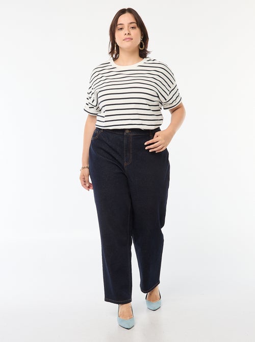 Pantalón vaquero elástico recto - Kiabi