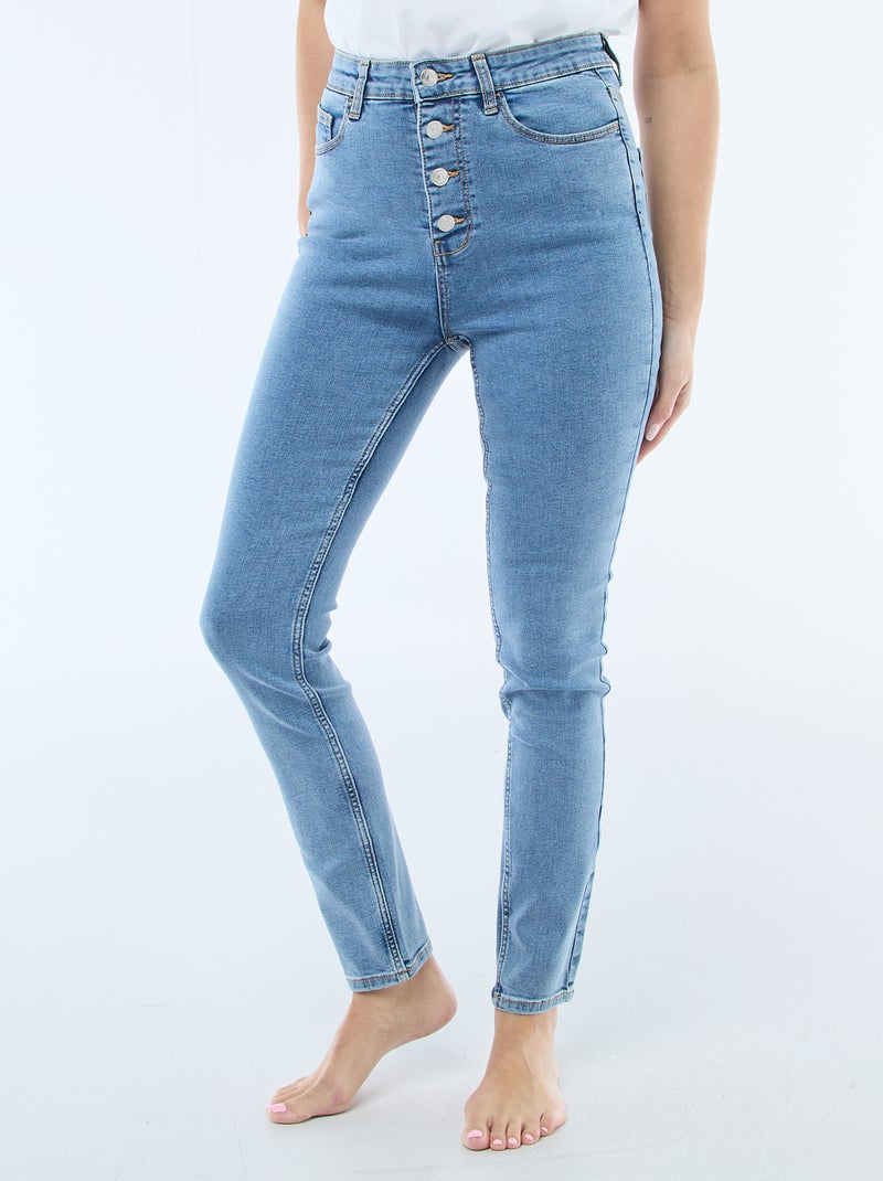 Pantalón vaquero elástico super skinny de algodón Azul - Kiabi