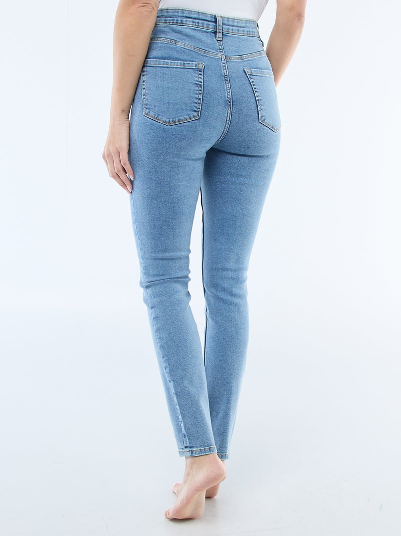 Pantalón vaquero elástico super skinny de algodón Azul - Kiabi