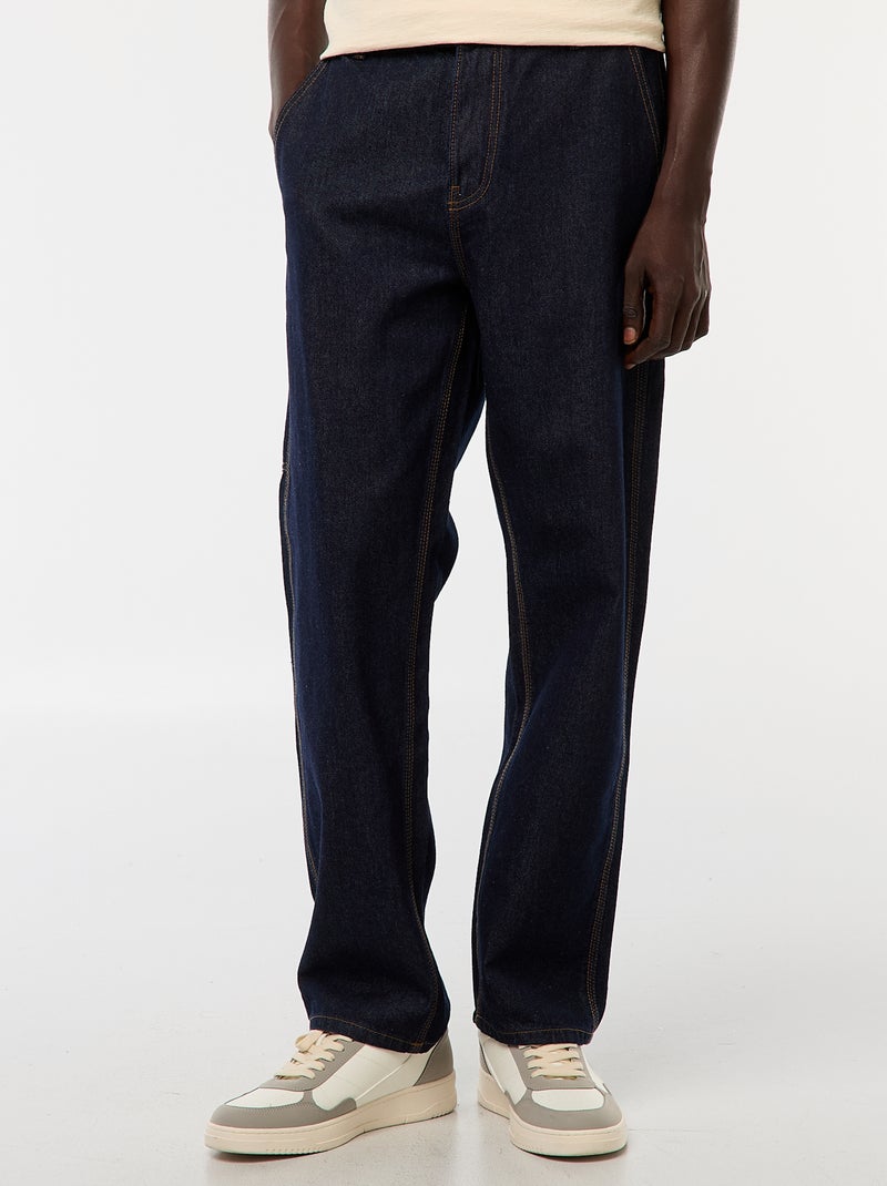 Pantalón vaquero estilo carpintero Azul - Kiabi